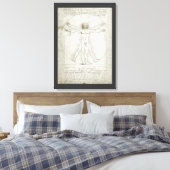 Leonardo da Vincis Vitruvianischer Mann Leinwanddruck (Insitu (Schlafzimmer))