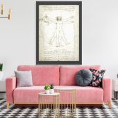 Leonardo da Vincis Vitruvianischer Mann Leinwanddruck (Insitu (Wohnzimmer))