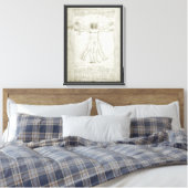 Leonardo da Vincis Vitruvianischer Mann Leinwanddruck (Insitu (Schlafzimmer))