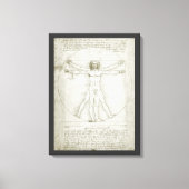 Leonardo da Vincis Vitruvianischer Mann Leinwanddruck (Vorderseite)