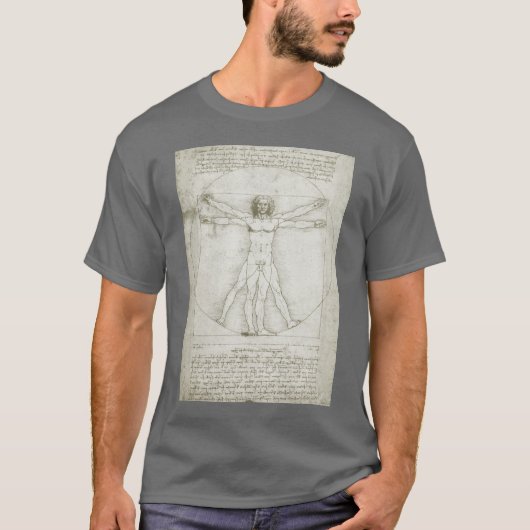 Leonardo da Vincis Vitruvianischer Mann T-Shirt (Vorderseite)