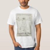 Leonardo da Vincis Vitruvianischer Mann T-Shirt (Vorderseite)