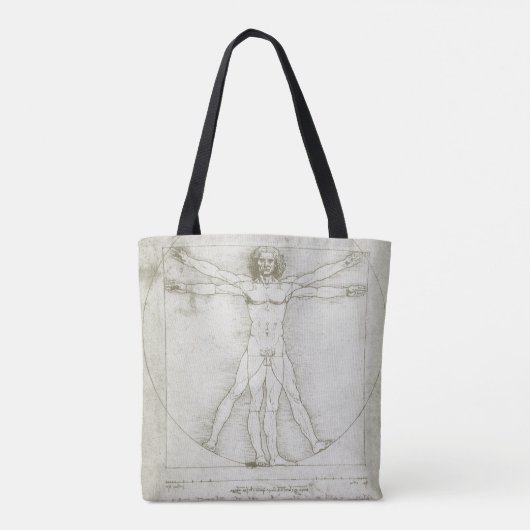 Leonardo da Vincis Vitruvianischer Mann Tasche (Rückseite)