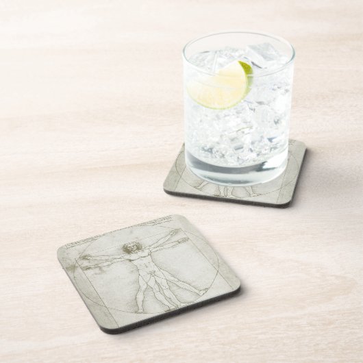 Leonardo da Vincis Vitruvianischer Mann Untersetzer (Rechte Seite)