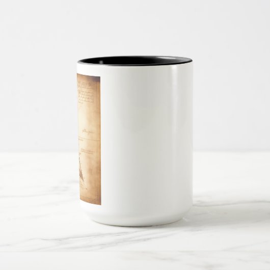Leonardo da Vincis Zeichn von Rocket Coffee Tasse (Zentrum)