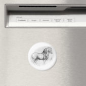Leonardo DaVinci Horse Magnet (In Situ (Geschirrspüler))