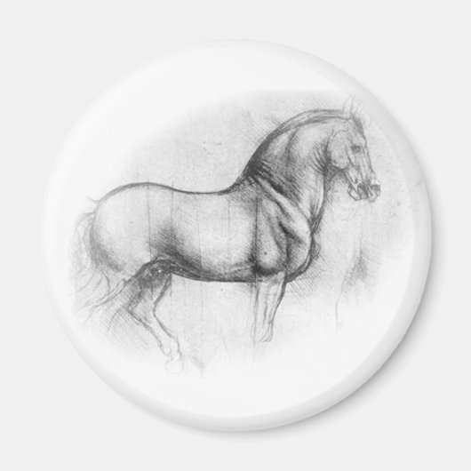 Leonardo DaVinci Horse Magnet (Vorne)