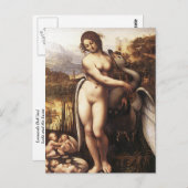 Leonardo DaVinci - Leda und der Schwan Postkarte (Vorne/Hinten)