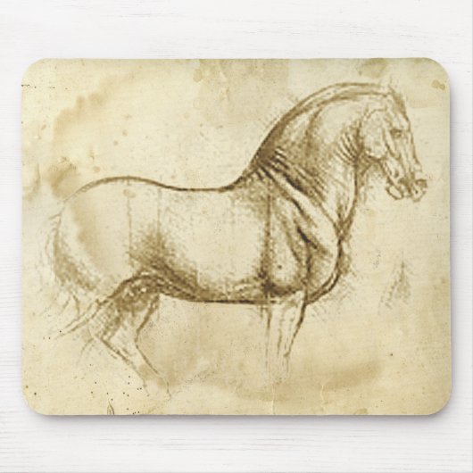 Leonardo DaVinci Pferse Mousepad (Vorne)