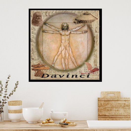 Leonardo Davinci Poster (Küche)