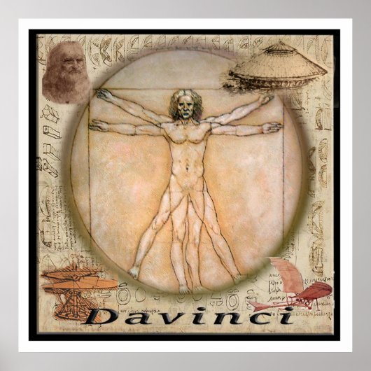 Leonardo Davinci Poster (Vorne)