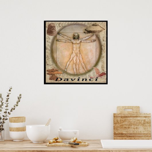 Leonardo Davinci Poster (Küche)