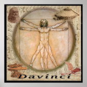 Leonardo Davinci Poster (Vorne)