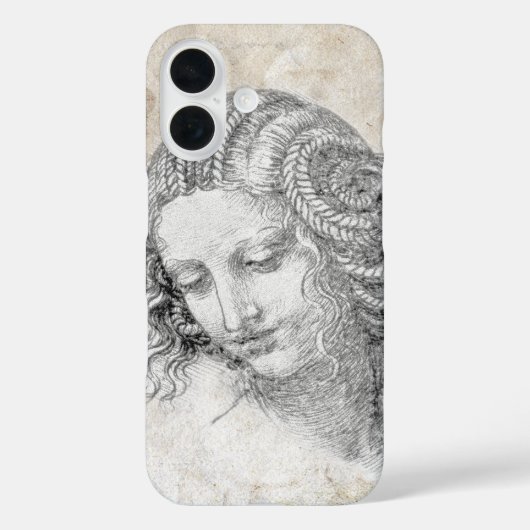 Leonardo DaVinci Sketch Leda Parchment Elegant Art Case-Mate iPhone Hülle (Rückseite)