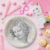 Leonardo DaVinci Sketch Leda Parchment Elegant Art Pappteller (Party)