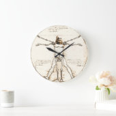 Leonardo DaVinci Vitruvian Clock Große Wanduhr (Zuhause)