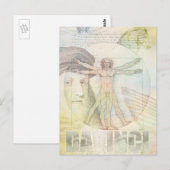 Leonardo DaVinci Vitruvian Man Collage Postkarte (Vorne/Hinten)