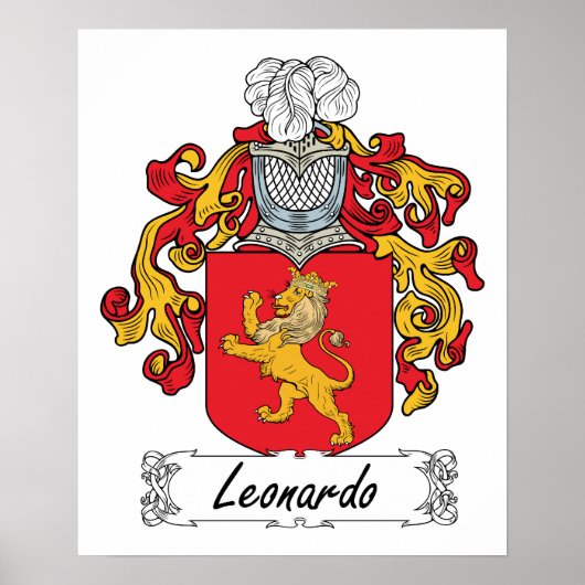 Leonardo Familienwappen Poster (Vorne)