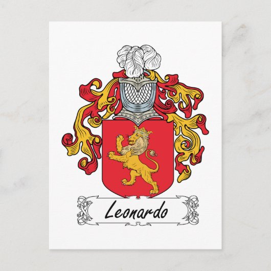 Leonardo Familienwappen Postkarte (Vorderseite)