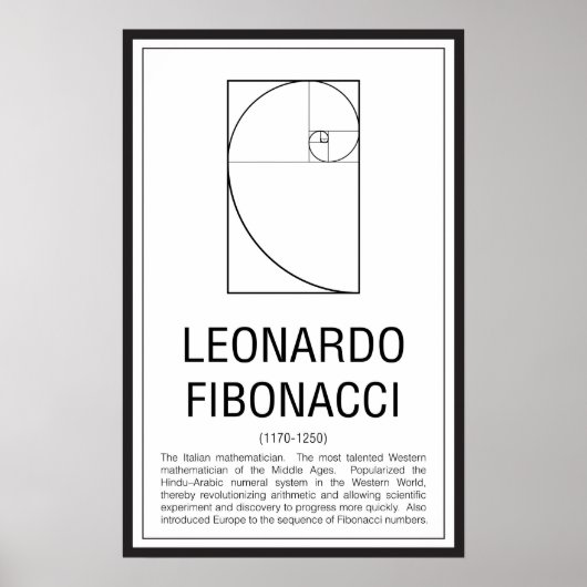 Leonardo Fibonacci Poster (Vorne)