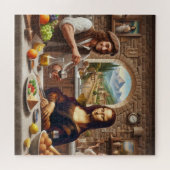 Leonardo macht Abendessen in Mona Lisa Puzzle (Horizontal)