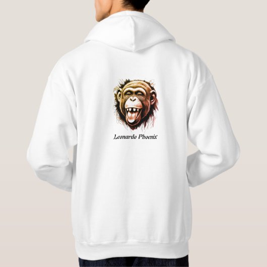 Leonardo Phoenix Monkey - Eine Whimsikfusion Hoodie (Rückseite)