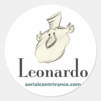 Leonardo Runder Aufkleber