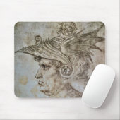 Leonardo’s Helmbewehrter Krieger  Mousepad (Mit Mouse)