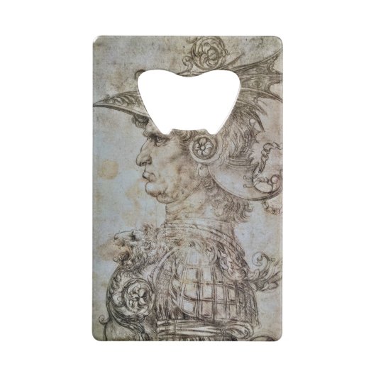 Leonardo’s Helmeted Warrior Geldbeutel Flaschenöffner (Rückseite)