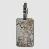 Leonardo’s Helmeted Warrior Gepäckanhänger (Vorderseite Vertikal)