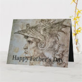 Leonardo’s Helmeted Warrior Karte (Gelbe Blume)