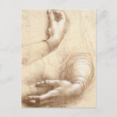 Leonardo-Study-of-hand Postcard Postkarte (Vorderseite)