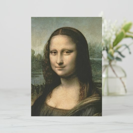 Leonardo Vinci | Mona Lisa, c.1503-6 Dankeskarte (Stehend Vorderseite)