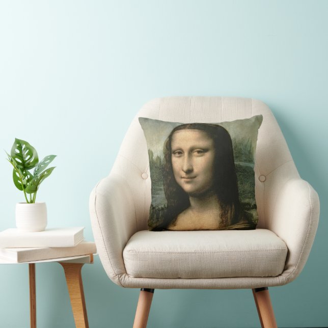 Leonardo Vinci | Mona Lisa, c.1503-6 Kissen (Stuhl )