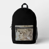 Leonardos behelmter Krieger Bedruckter Rucksack (Vorderseite)