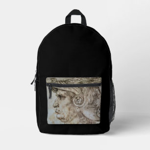 Leonardos behelmter Krieger Bedruckter Rucksack