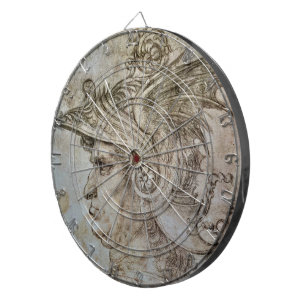 Leonardo's Helmeted Warrior Dartboard Dartscheibe
