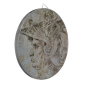 Leonardo's Helmeted Warrior Dartboard Dartscheibe (Vorderseite Links)
