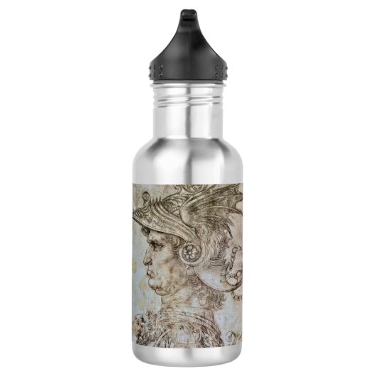 Leonardo's Helmeted Warrior Edelstahlflasche (Rechts)