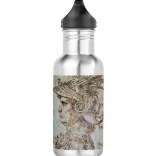 Leonardo's Helmeted Warrior Edelstahlflasche