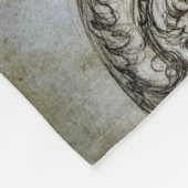 Leonardo's Helmeted Warrior Fleece Blanket (Ecke)