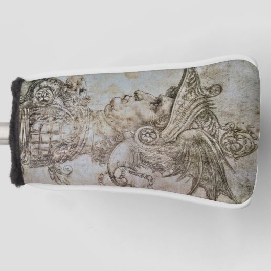 Leonardo's Helmeted Warrior Golf Headcover (Vorderseite)