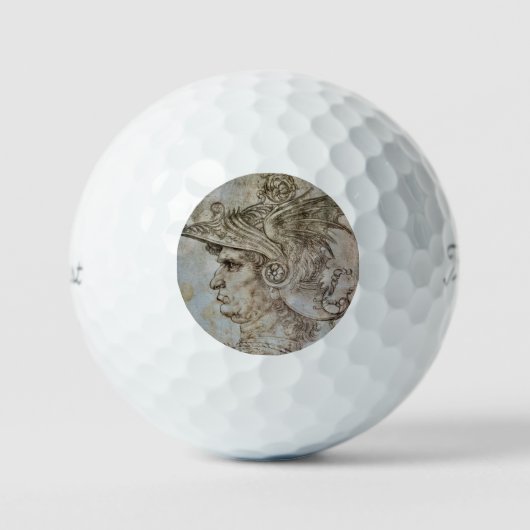 Leonardo's Helmeted Warrior Golfball (Vorderseite)