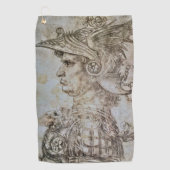 Leonardo's Helmeted Warrior Golfhandtuch (Vorderseite)