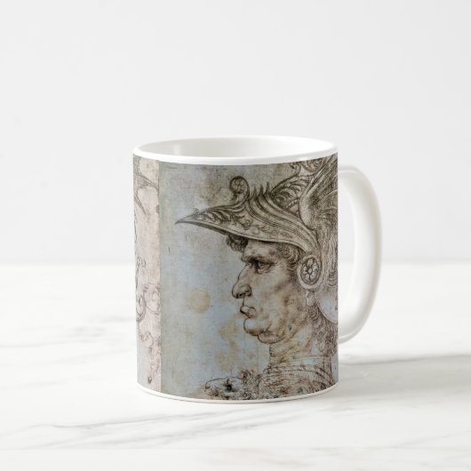 Leonardo's Helmeted Warrior Kaffeetasse (VorderseiteRechts)