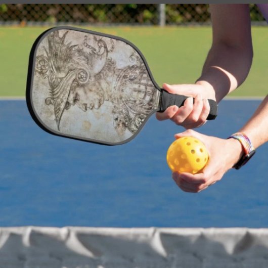 Leonardo's Helmeted Warrior Pickleball Schläger