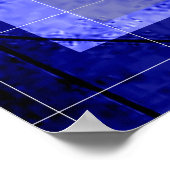 Leonardo's Vitruvian Man Blue Poster (Ecke)