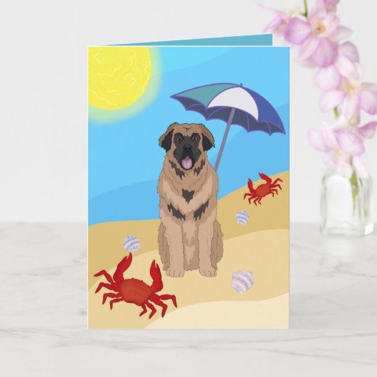 Leonberger Beach Postcard Karte (Orchidee)
