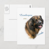 Leonberger Best Friend 2 Postkarte (Vorne/Hinten)