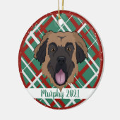 Leonberger Christmas Keramik Ornament (Links)